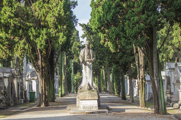 Fototapeta na wymiar Busto de Pedro Wenceslau de Brito Cemitério dos Prazeres Lisboa