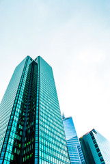 modern building with glasses at the business district