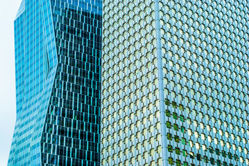 modern building with glasses at the business district