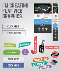 Flat web graphics