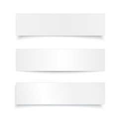 Vector set realistic paper sheet ,banner with different shadow