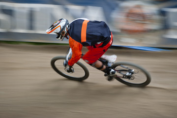 cyclist on the track