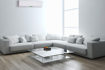 Interno con aria condizionata