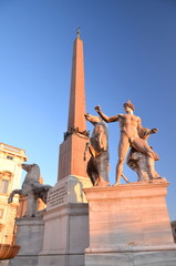 Plac na Kwirynale w Rzymie, Włochy   - obrazy, fototapety, plakaty