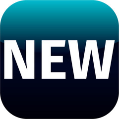 blue text new icon for app