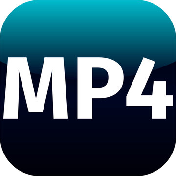 MP4 blue download icon