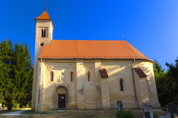 700 years old church in Oriszentpeter , Hungary, Europe.