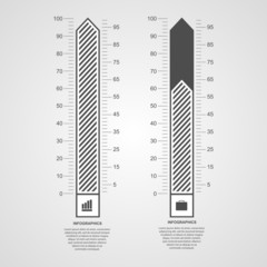 Vector arrows chart infographic design element.