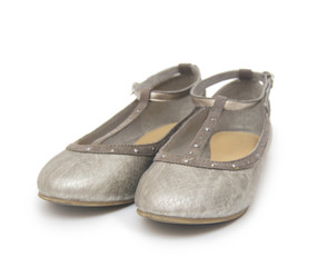 ballet shoes isolated on the white background