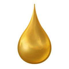 Golden Drop. Clipping path included.