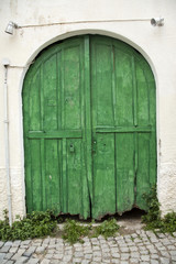 Green Wooden Door