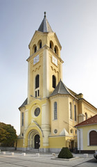 Fototapeta na wymiar Reformed Church in Komarom. Hungary
