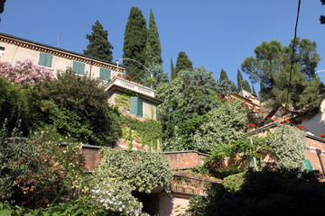 Fototapeta na wymiar Villas Verona facades Veneto Italy