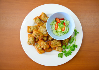 Fried bread with pork