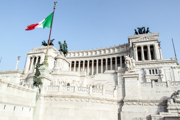 Famous Italian monument Vittorio Emanuele II in Rome