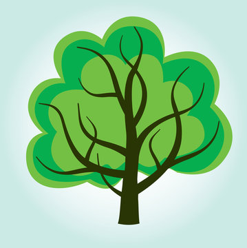 green vector tree