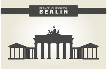 Fototapeta premium Großes Brandenburger Tor Berlin | Grau / Schwarz - IV / IV