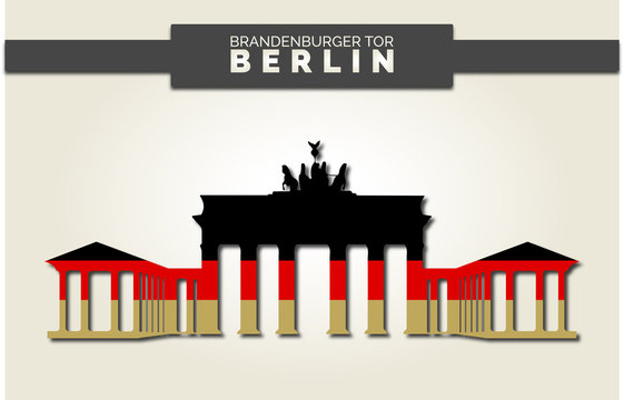 Großes Brandenburger Tor Berlin | Schwarz Rot Gold - III / IV