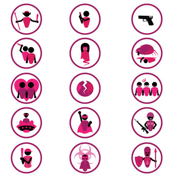 Set of Genre and category of Movies Icons