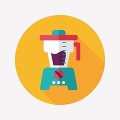kitchenware juicer flat icon with long shadow,eps10