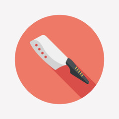 kitchenware knife flat icon with long shadow,eps10