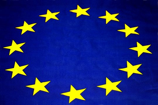 EU Fahne, Flagge der europäischen Union, perspektive