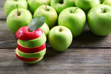 Juicy apples, close-up
