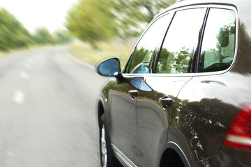 Naklejka premium Car on road