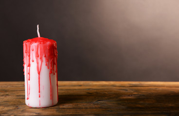 Bloody candle for Halloween holiday,