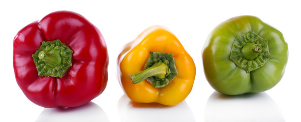 Peppers isolated on white