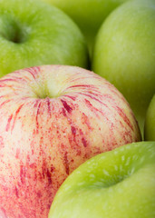 close-up of apple fruit with water drops