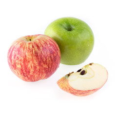 fresh apple fruit isolated on white background