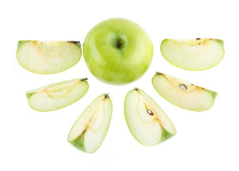 fresh apple fruit isolated on white background