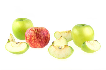 fresh apple fruit isolated on white background