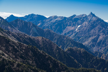 autumn japan alps scenery