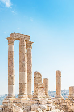 The Temple of Hercules on in Jabal al-Qal'a, Jordan