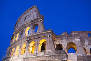 Roman Coliseum at sunset