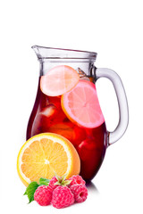 Orangeade with raspberry © maxsol7