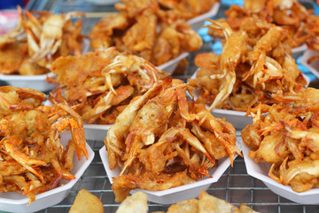 Fried crab asia food