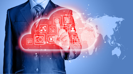 Cloud computing touchscreen interface