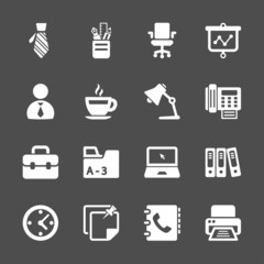 office work icon set, vector eps10