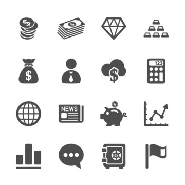 finance and business icon set, vector eps10