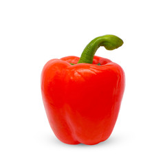 Fresh red pepper on white background, isolated
