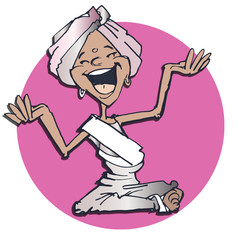 funny yogi, clipart on cartoon style