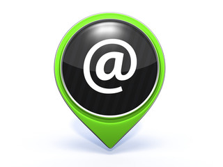 Email pointer icon on white background