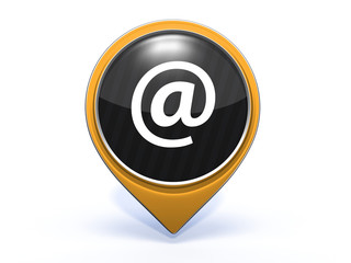 Email pointer icon on white background