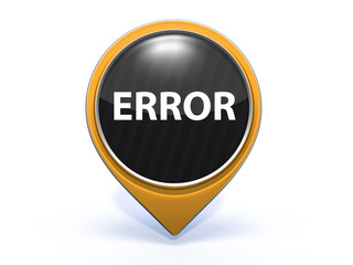 error pointer icon on white background