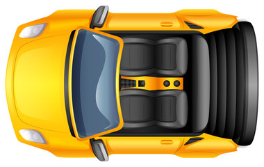 A yellow sportscar