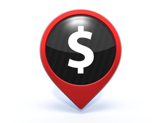 money pointer icon on white background