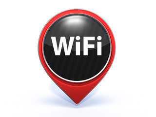 wifi pointer icon on white background